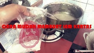 Cara membuat lem kertas glue stick | make a paper glue stick