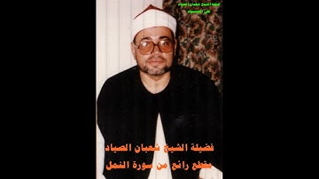 مقطع رااائع من سورة النمل عام 1980للشيخ شعبان الصياد