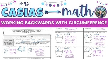 Working Backwards with Circumference | 7th Grade Math Lesson
