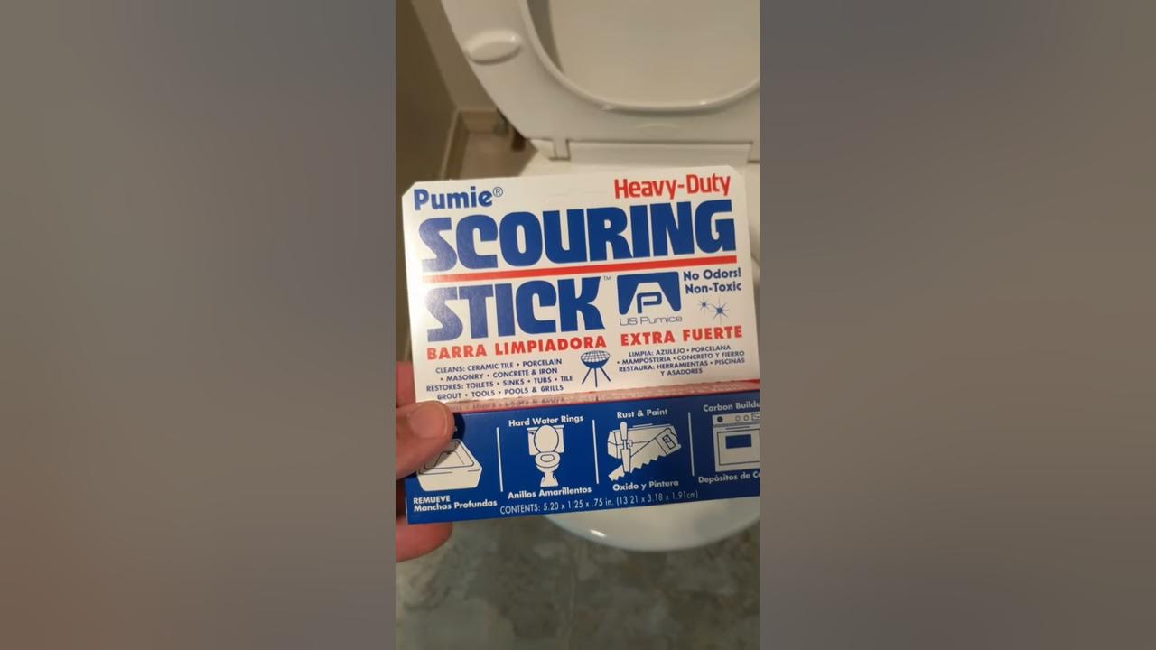Using Pumie Pumice Stone to remove toilet bowl ring YouTube