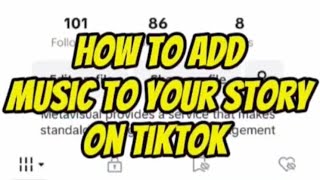 How to add music to your story on TikTok #howto #tiktok #bluesteinbeatz #jcole #tiktokartist