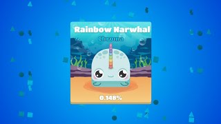I GOT THE RAINBOW NARWHAL IN BLACKET!