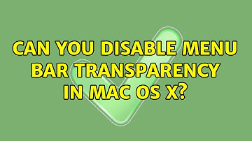 Can you disable menu bar transparency in Mac OS X?