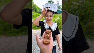 The Kind Sister Poured Water For Her Brother And Sister To Drink funny food candy