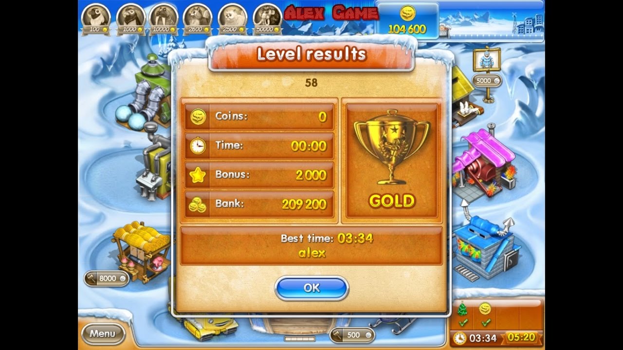 Farm Frenzy 3 Ice Age (level 58) only GOLD Веселая ферма 3 Ледниковый период (уровень 58) Золото