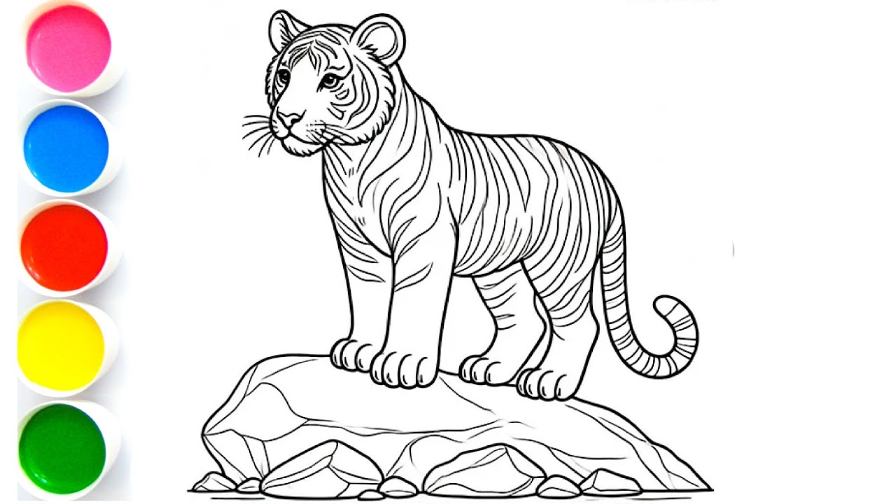 Learn to draw a Cute Tiger 🐅  in step by step 