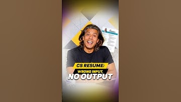 CS Resume: Wrong Input, No Output 😳📄 | Resume Review | Sidd Ahmed #shorts