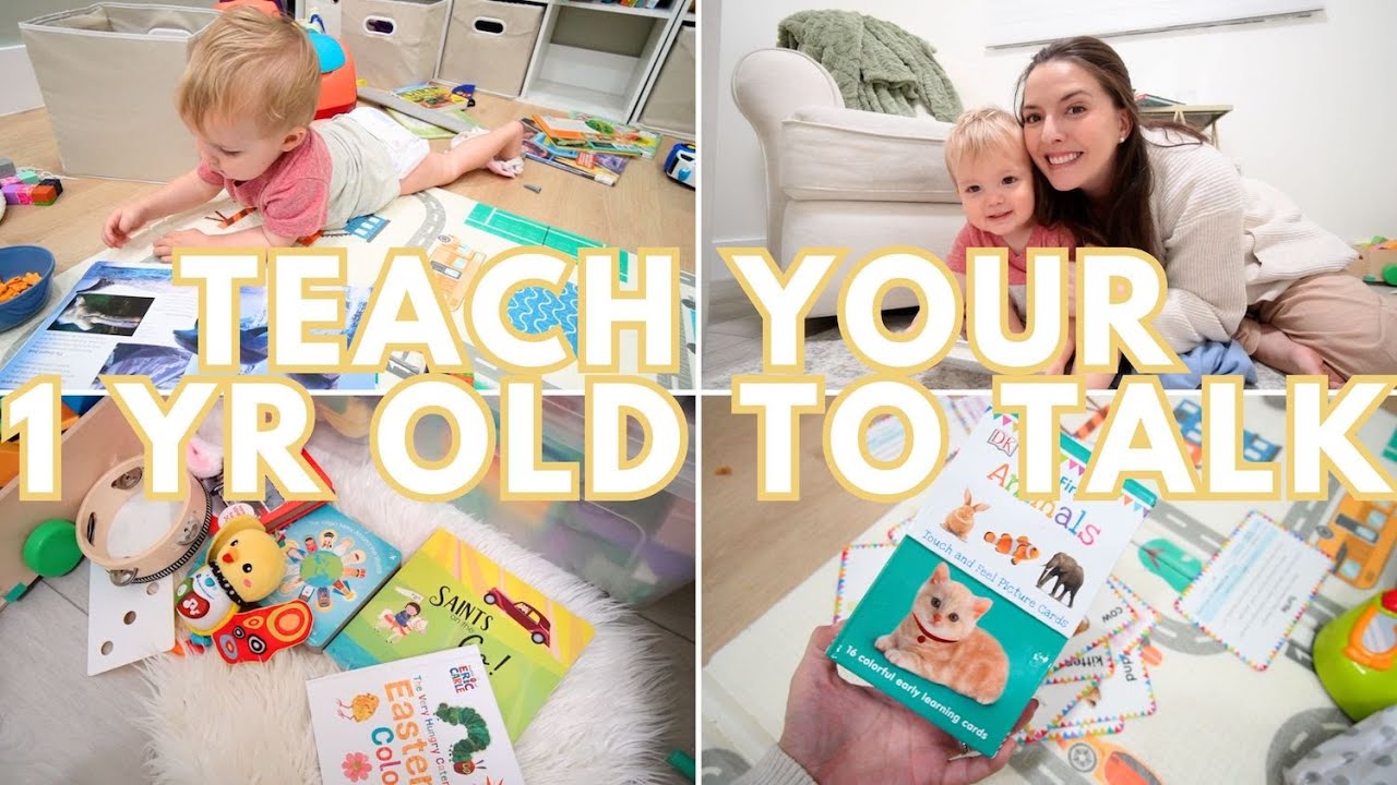 HOW TO TEACH YOUR 1 YEAR OLD TO TALK | TEACHING MY TODDLER AS A STAY AT ...