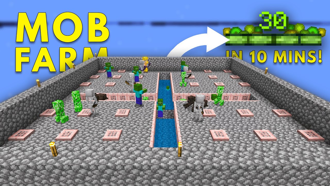 EASIEST MOB & XP FARM For 1.20.41+ Minecraft Bedrock ( NO SPAWNER