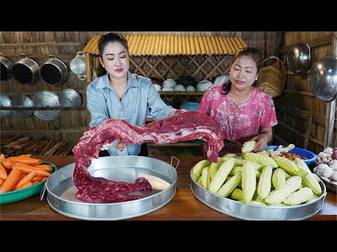 Beef And Bitter Gourd Curry Recipe Stuffed Bitter Cooking Countryside Life TV 