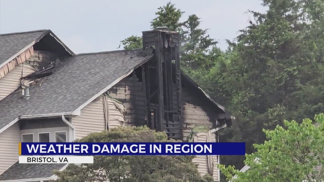 Houses damaged, no injuries reported after lightning strike in Bristol ...