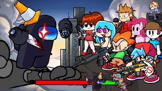 Friday Night Funkin - Bf, Gf, Sky And Pico Fighting Impostor Black - Fnf Mod