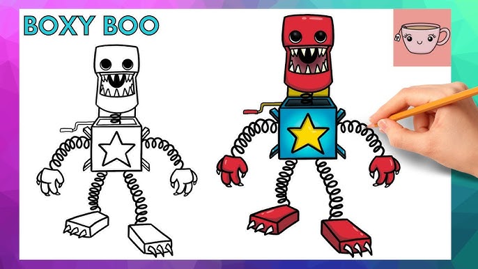 How To Draw Boxy Boo - Project: Playtime (Cardboard Version)