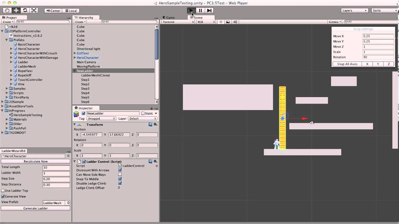 2D Platform Controller - Better Ladders (v1.7.0+) - YouTube