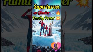 Superheroes Unite on the Glacier ❄️🔥 Epic AI Short | Marvel &amp; DC Multiverse #Shorts #viral #trending
