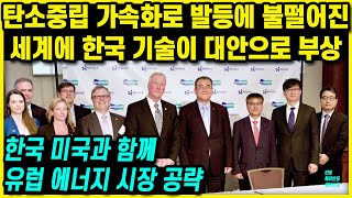 탄소중립 가속화로 발등에 불떨어진 세계에 한국 기술이 대안으로 부상, 한국미국과 함께 유럽 에너지 시장 공략  I 해외반응 반응 일본반응 탄소중립 소형 원자로 한국 원전 유럽 수출