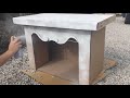 Selfmade cardboard chim chimney