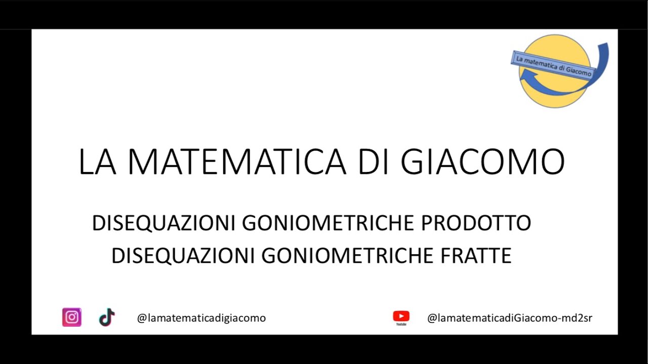 Disequazioni goniometriche prodotto/frazionarie 