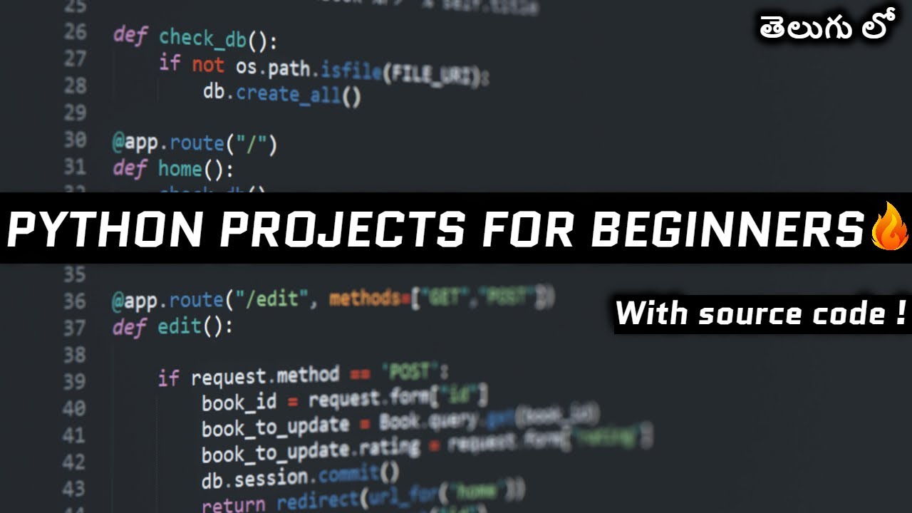 Python projects for beginners || Basic python projects || In Telugu ...