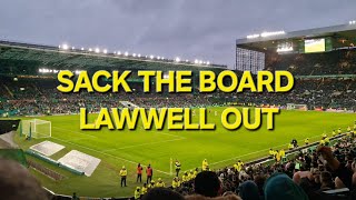 CELTIC FANS CHANT SACK THE BOARD LAWWELL OUT / CELTIC 1-1 KILMARNOCK