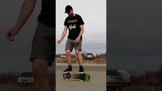 Outward Flip () (Railstand Frontside Half (Heel) Flip to Railstand) - Skateboarding