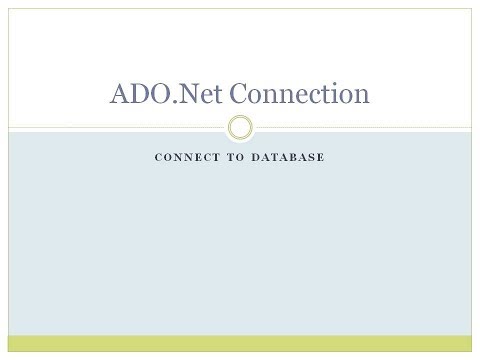 2 - Connection Object in ADO.Net