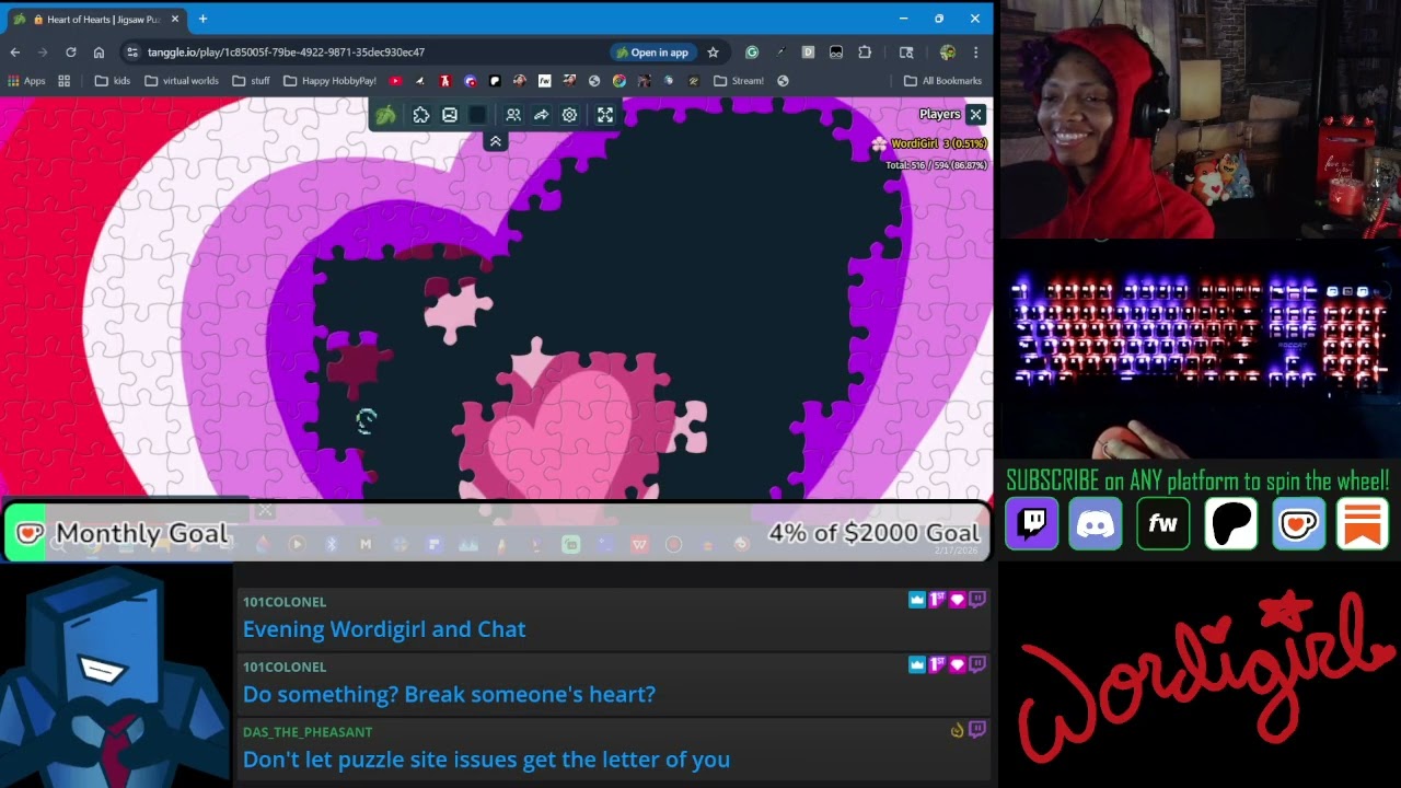February Streams (episode 3 pt1: Finishing Valentine's Puzzles)