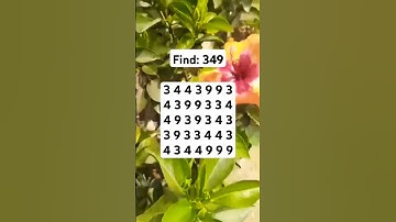 Observation Visual Test: 5 Seconds For You To Spot 349. Try Your Skills! #search #puzzle #shorts
