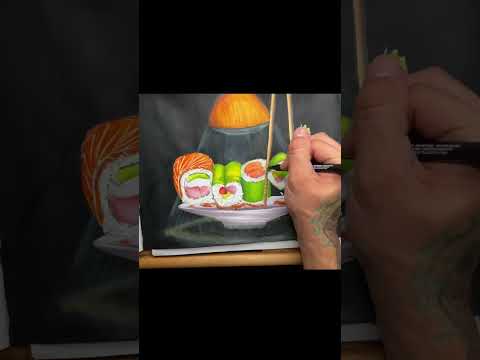 Blackbook Graffiti Sushi | Graffiti Art #art #shorts #graffiti #blackbook #timelapse #markers #sushi