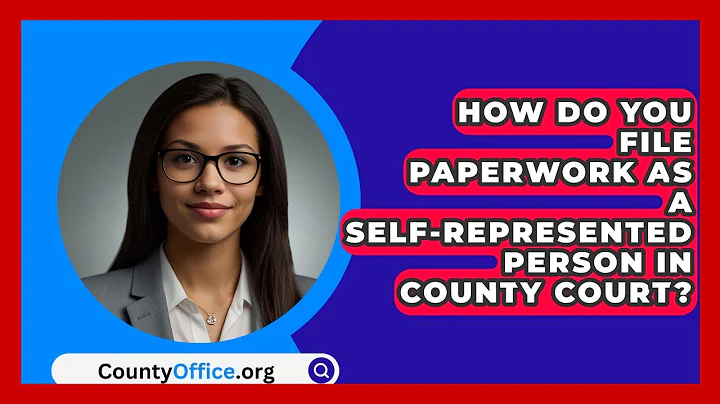 How Do You File Paperwork As A Self-represented Person In County Court? - CountyOffice.org