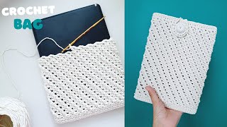 Step by Step Crochet Tablet Case with Minimal Crochet Pattern | ViVi Berry Crochet screenshot 5