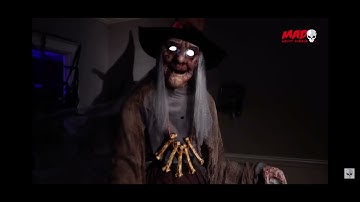 NEW FOR 2022 Morris Costumes Servo Crone Witch Life Size Animatronic Halloween Prop