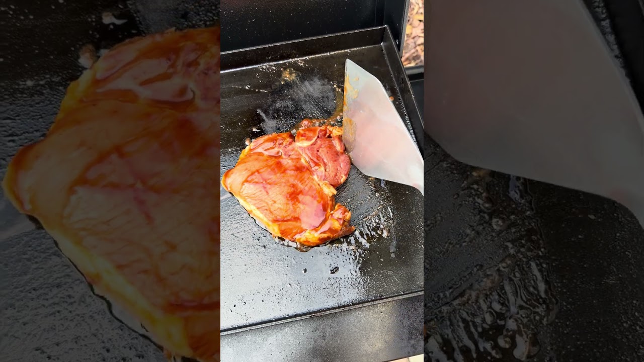 Hear that sizzle!||#bbq #porkchop #fyp