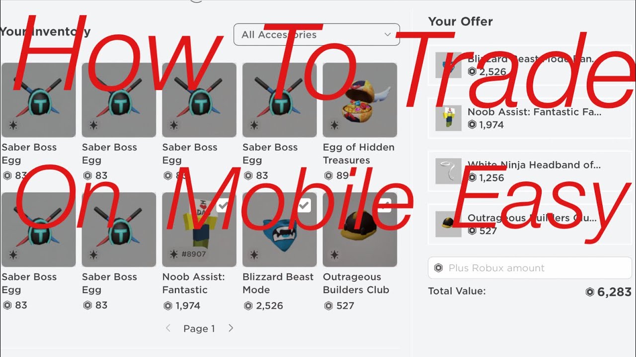HOW TO TRADE LIMITED ITEMS ON MOBILE! (Roblox) - YouTube