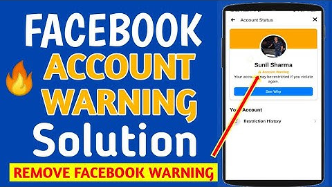 Facebook Account Warning Problem Solved In 2 Minutes | Facebook Account Warning
