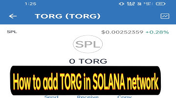 How to add torg on trust wallet ( solana network )