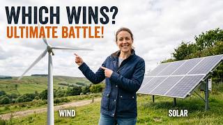 Solar Panels Vs Wind Turbines: Which Saves More Money? 100 Solar Panel Vs 100 Wind Turbine In A Normal Backyard