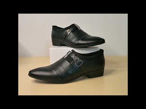 الكلاسيكية الأحذية الجلدية للرجال الانزلاق على أشار تو أوكسفورد الزفاف الرسمي مكتب الأعمال فستان غير