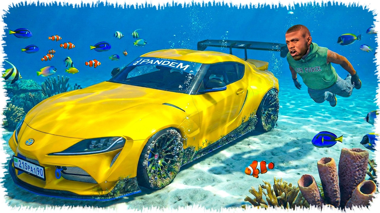 Ақымақ Джонни Супрасын суға лақтырып жіберді (GTA V)