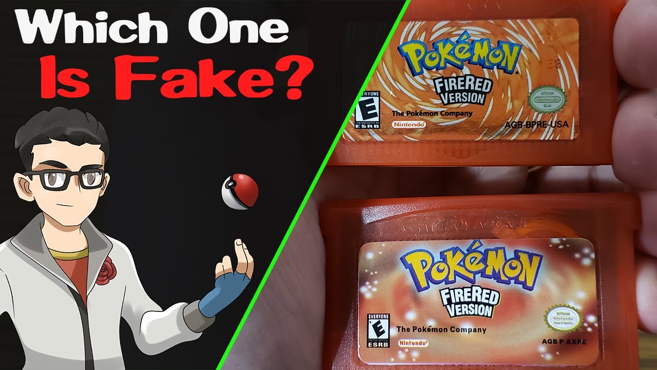 Pokemon FireRed - Fake vs Real Comparison for Gameboy Advance 