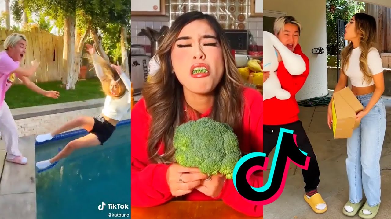 Funny Zhong And Kat Buno Tiktok Food Challenge Compilation 🥦 Youtube