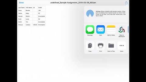 Export a List of Grades in eBackpack