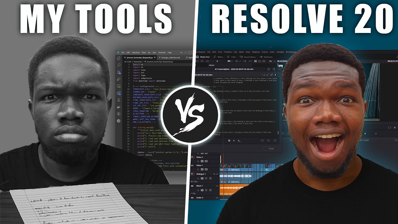 I Tried to Build AI Editing Tools Myself… Then Resolve 20 Happened
