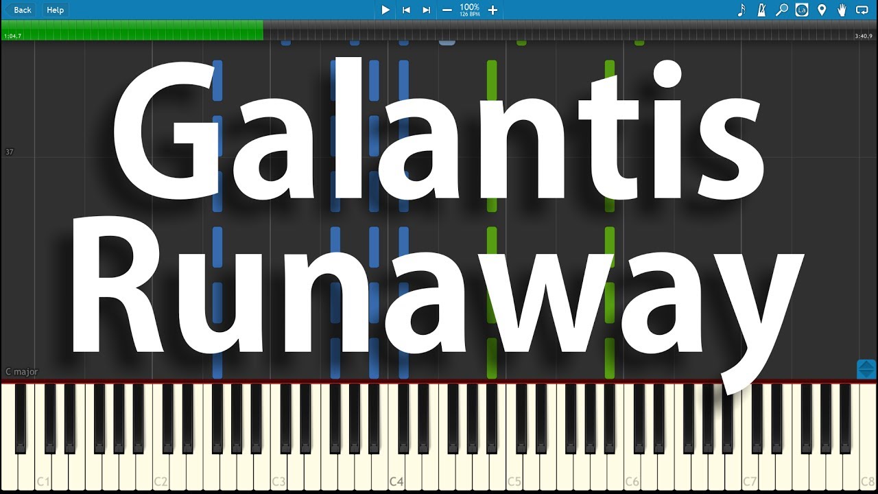 Galantis Runaway (U & I) Synthesia Piano Cover YouTube