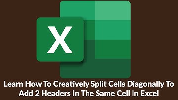 Creatively Split Cells Diagonally To Add 2 Headers In The Same Cell #excel #tutorial #exceltricks