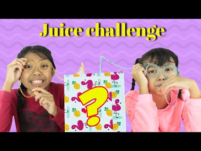 JUICE CHALLENGE ♥ Funny Challenge Video for Kids class=