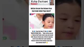 Netizen Geram! Ibu Ketawa Puas Saat Anak Sebut Papa Baru?! #sarwendah #gio #rubenonsu #shorts