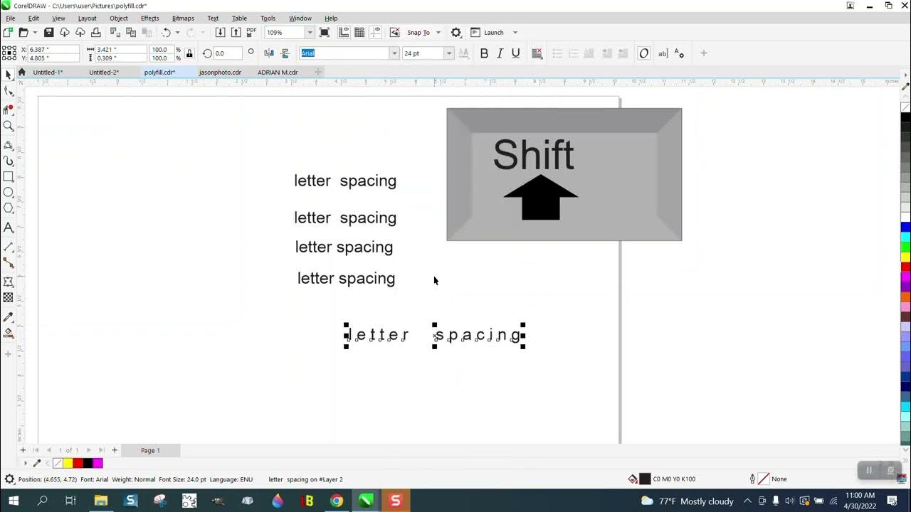 Corel Draw Tips & Tricks Letters Spacing and more Part 2 YouTube