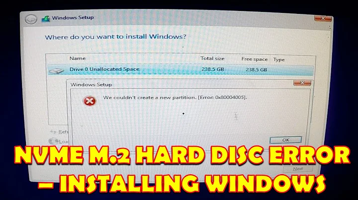 [FIX] NVME M.2 HARD DISC ERROR 0X80004005 WHILE INSTALLING WINDOWS | 100% WORKING