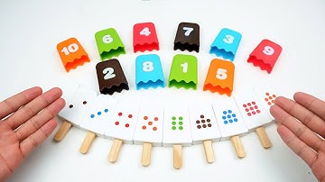 Learn Numbers with Ice Cream Popsicles | Counting 1 - 10 & Colors | Educational Video for Toddlers